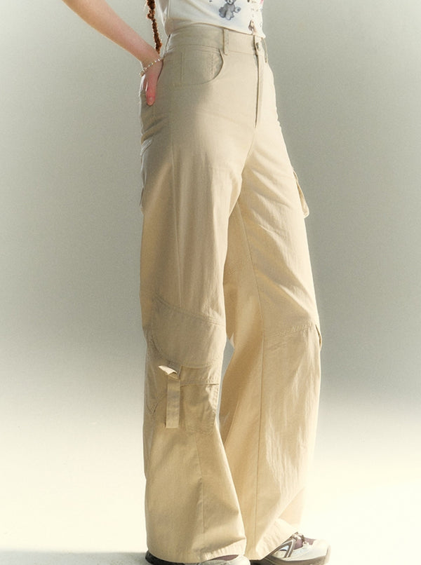 Wide-Leg Pocket Cargo Pants