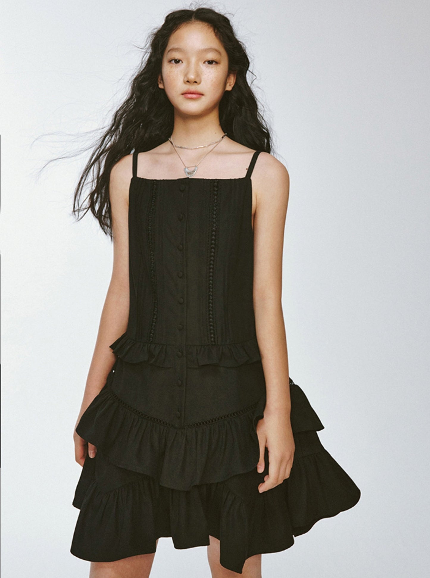 Heavy Industry Black Hanging French Dress