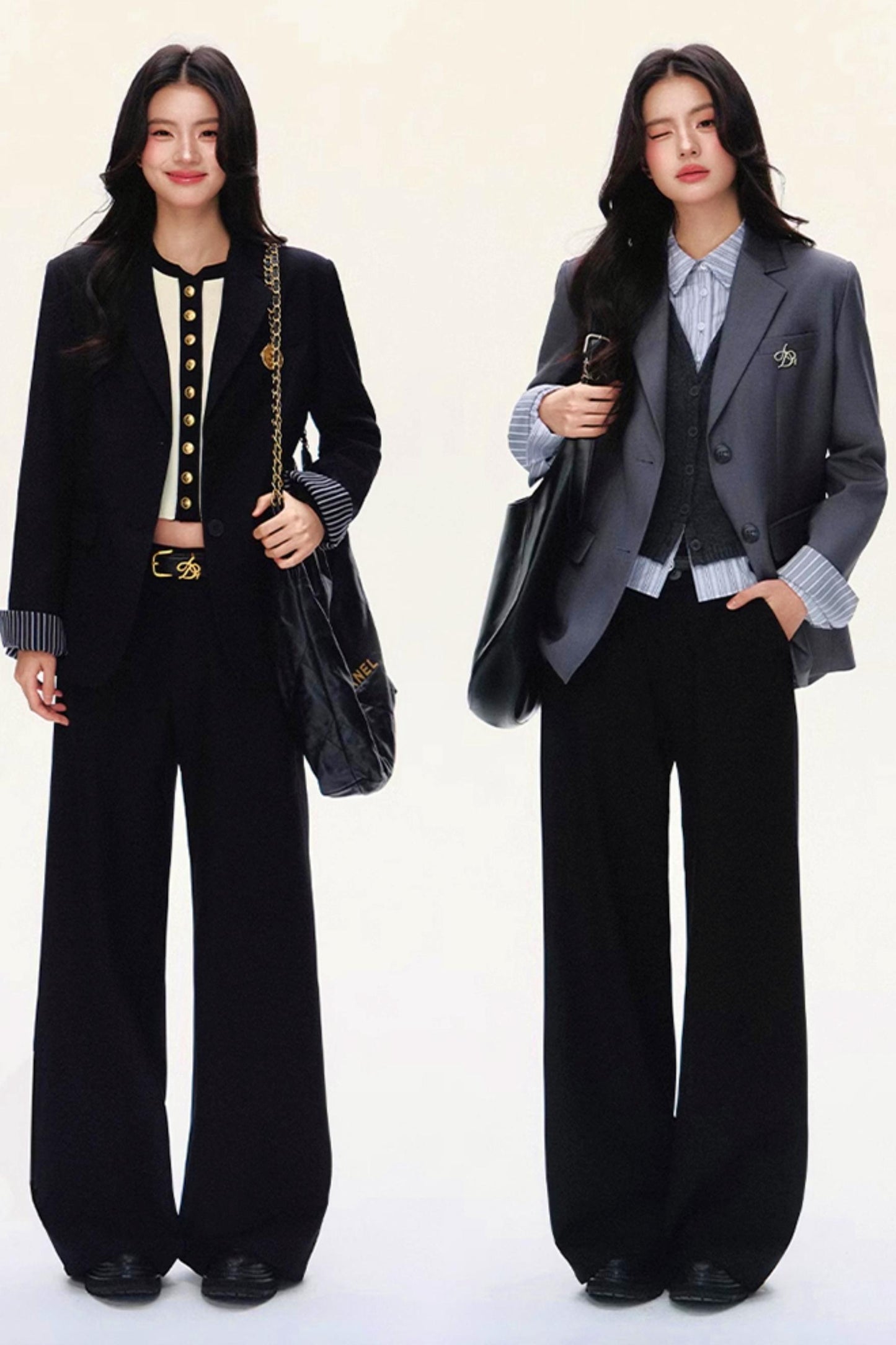 Tailored Wide-Waist Trousers