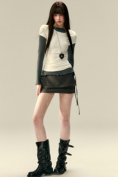 Versatile Wave-Edge Layered Base Top Set-Up