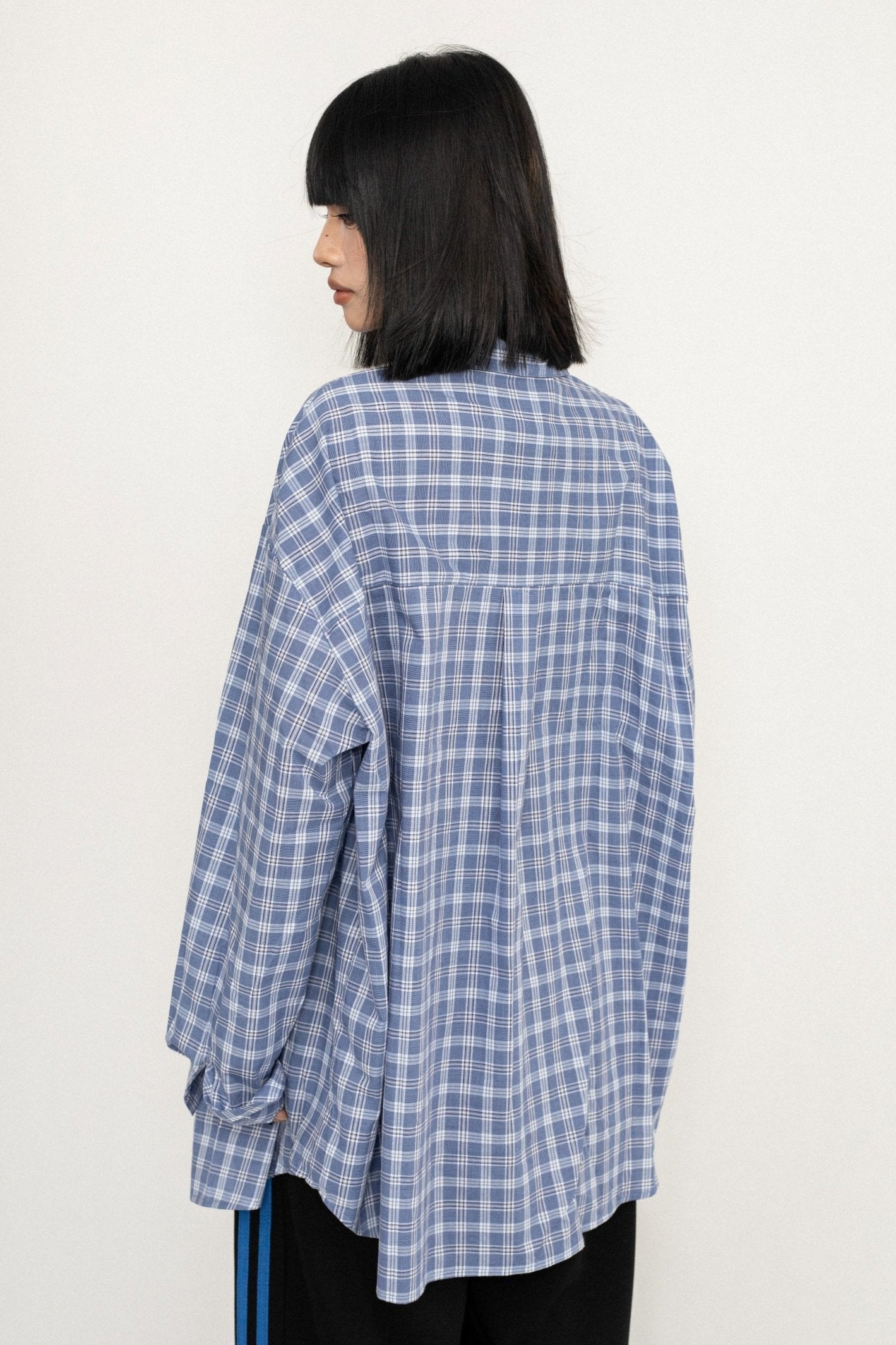 Overside Blue Plaid Vintage Shirt