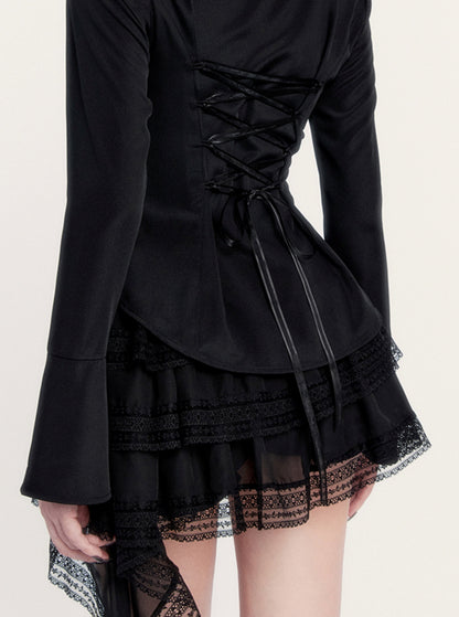 High Waist Romantic Ashes Skirt