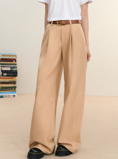 Wide-Leg High Waist Commuter Pants