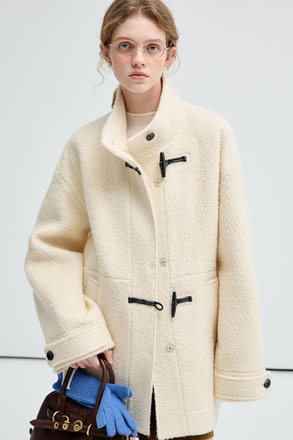 Granular Texture Wool Coat