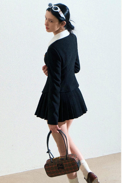 Corduroy Top And Slim Skirt Set-Up