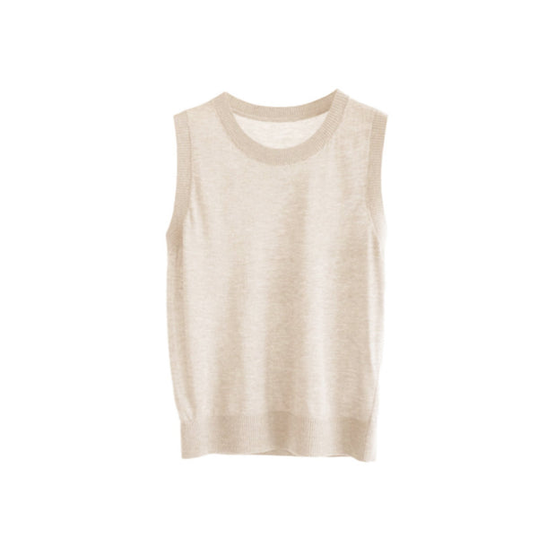 Relaxed Spun-Linen Vest Set-Up