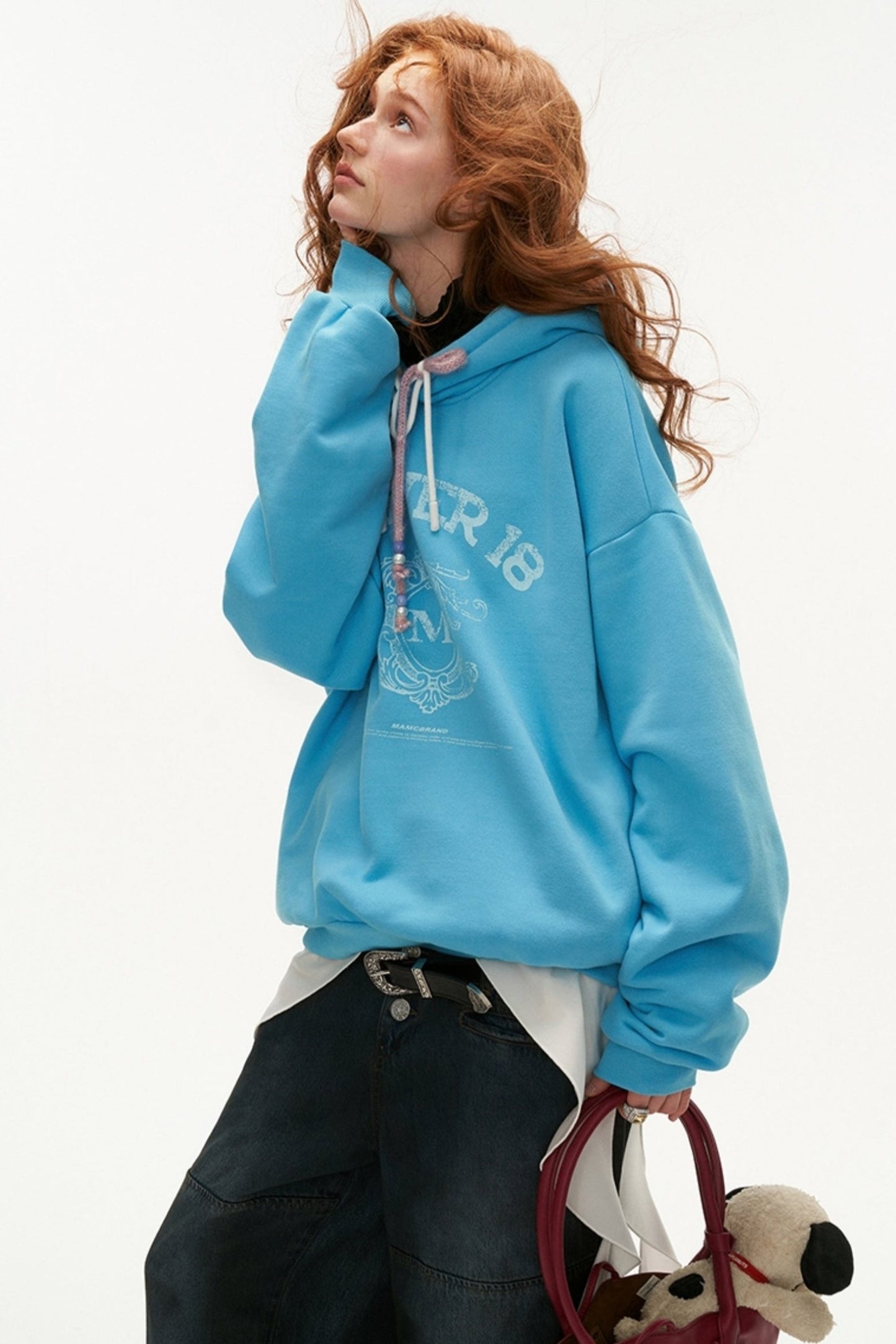 BOW HAT ROPE HOODED SWEATSHIRT