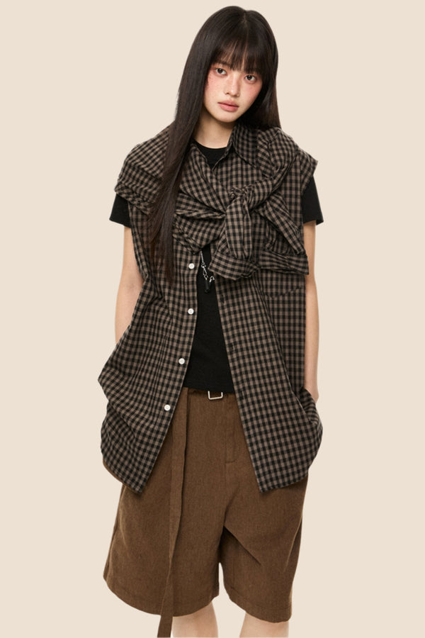 Vintage Plaid Sleeve Shirt