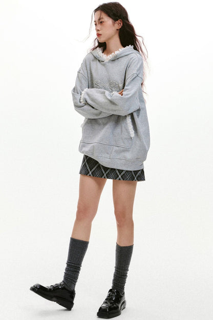 Bow Design Grey Sweatshirt