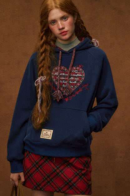 Embroidered Fleece Hooded Sweatshirt