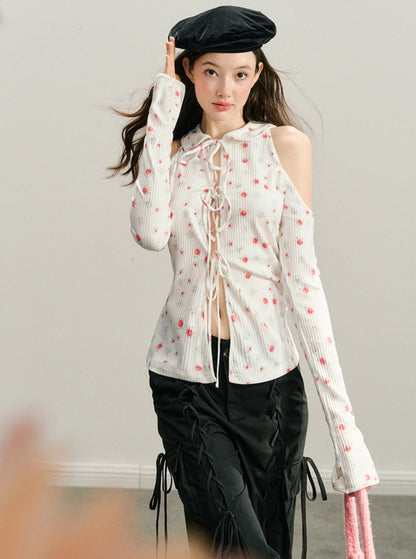 Transparent Wind Strappy Knit Top