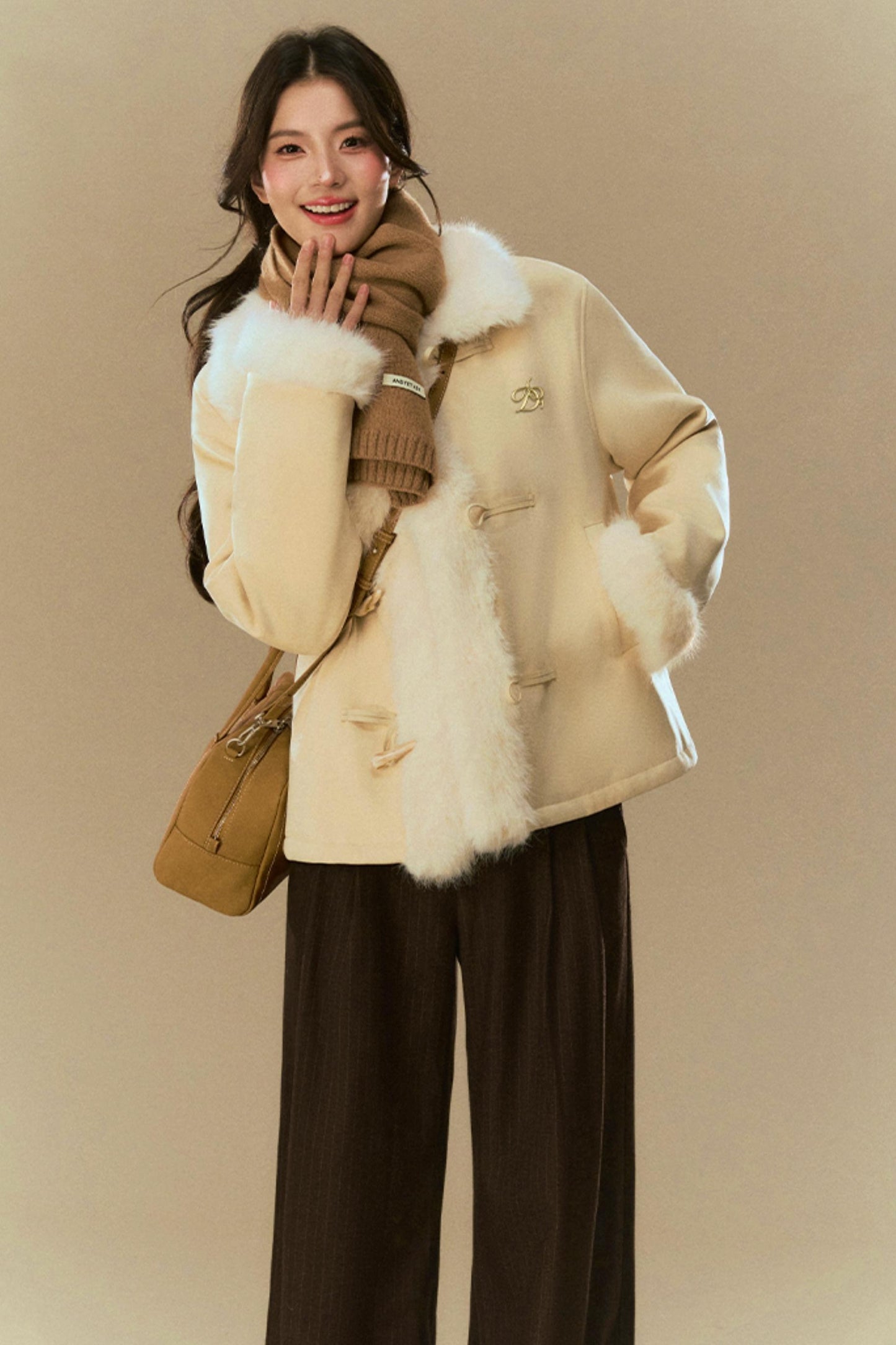 Suede Fur Collar Jacket