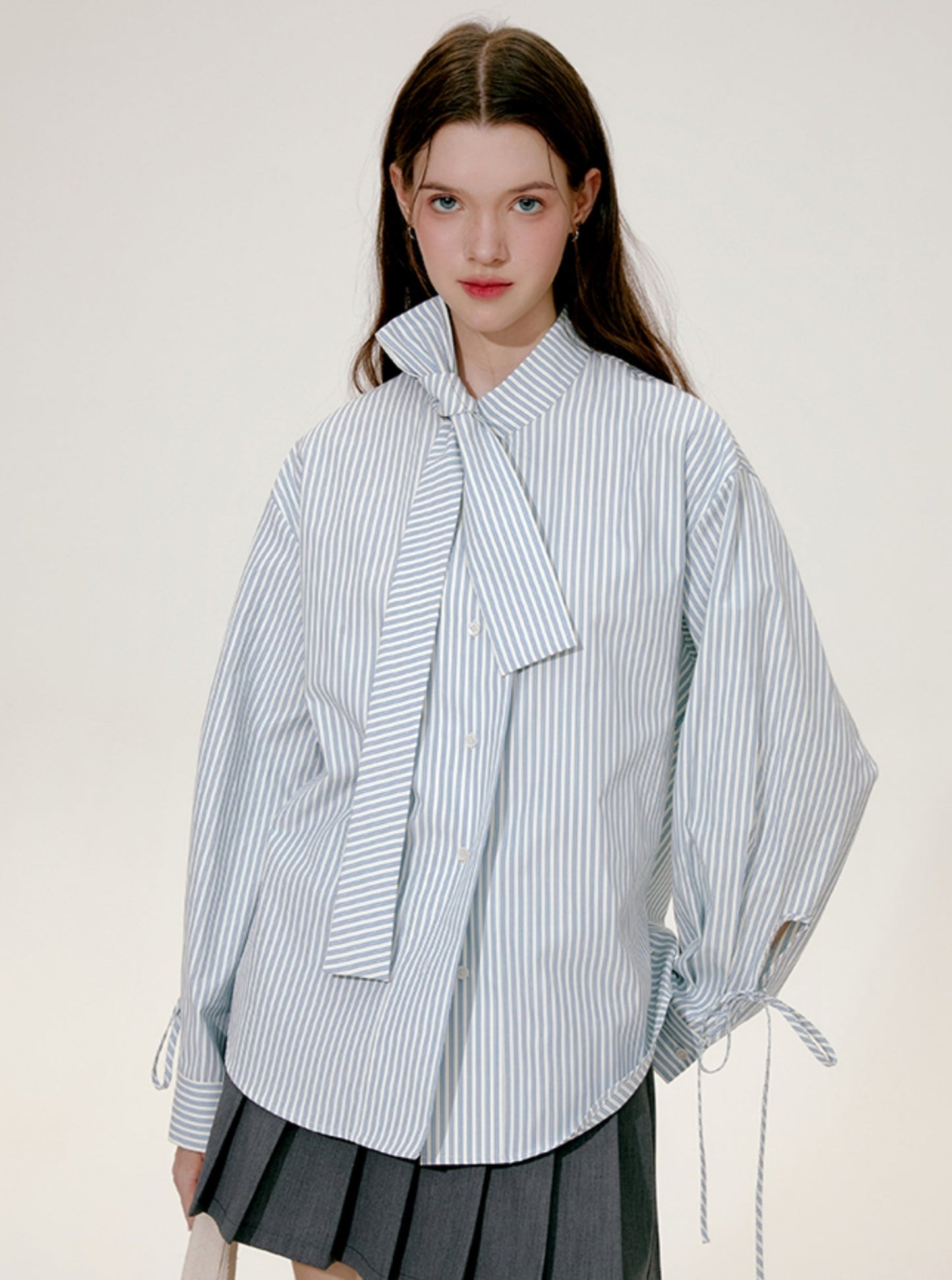 Sea Salt Stripe Bow Shirt