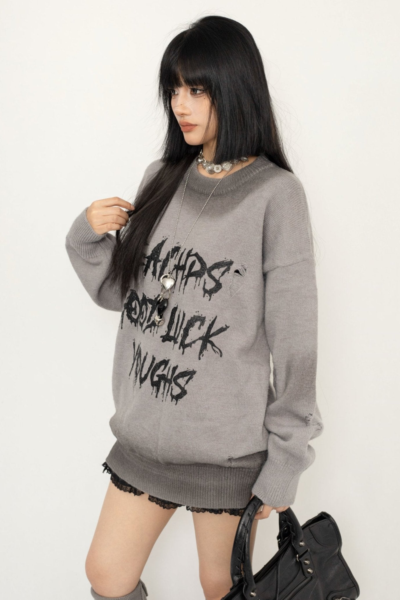 American Smudge Sweet Long Sleeve Sweater