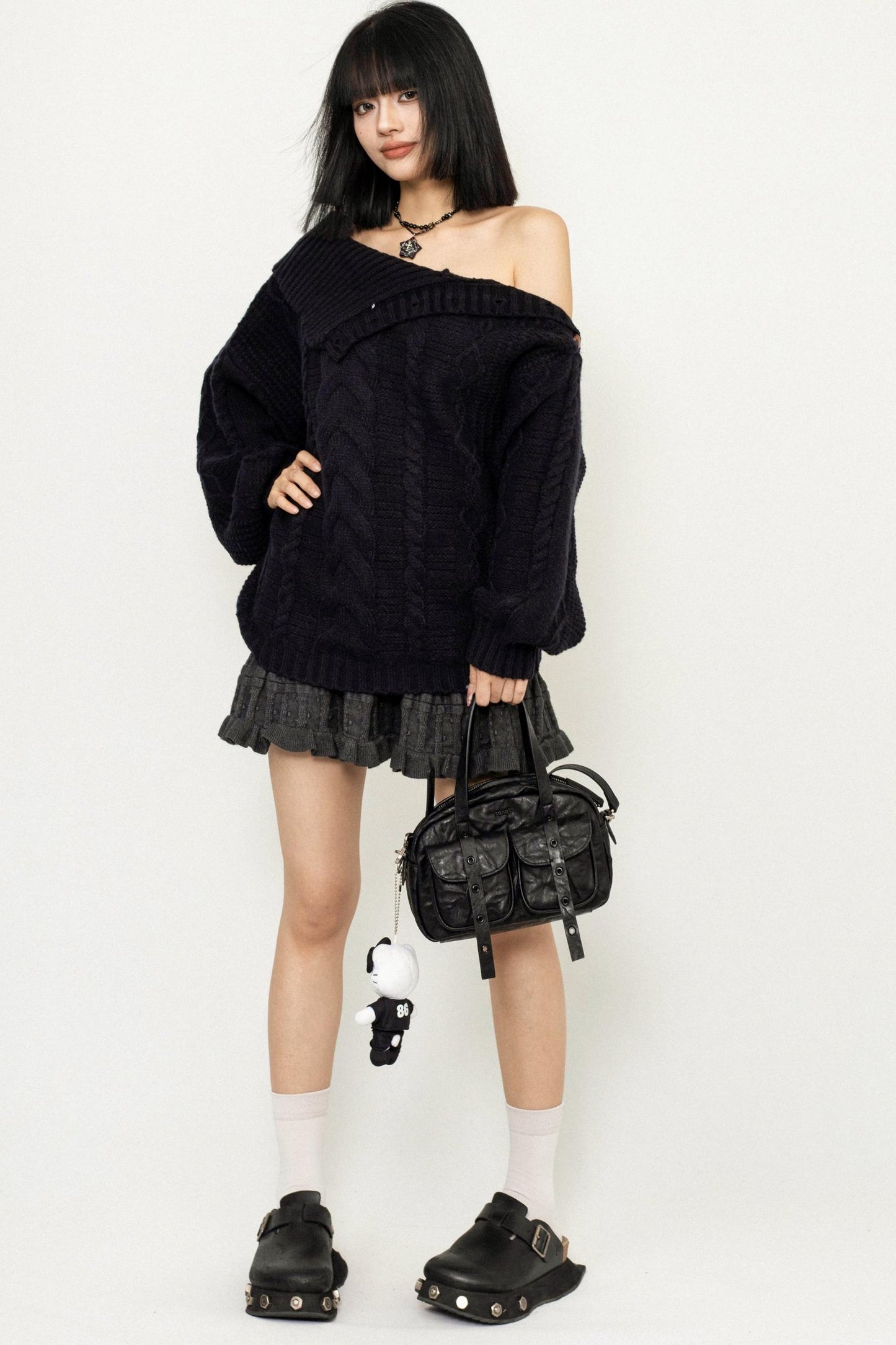 Multi-Way Loose Knit Sweater