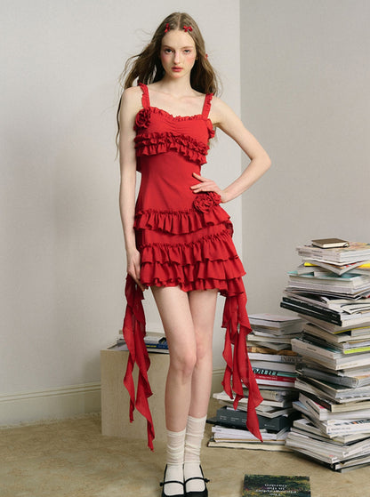 Rosy Vitality French Slip Dress