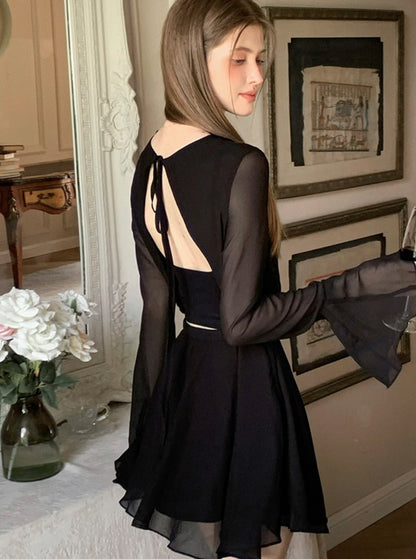 Französisches Chiffonkleid