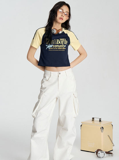 Star Letter Contrast T-Shirt