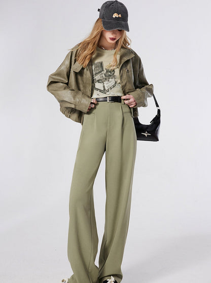 Fairy Pocket Wide Suit Pants