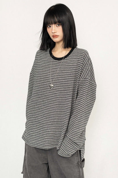 Simple Striped Long Sleeve T-Shirt