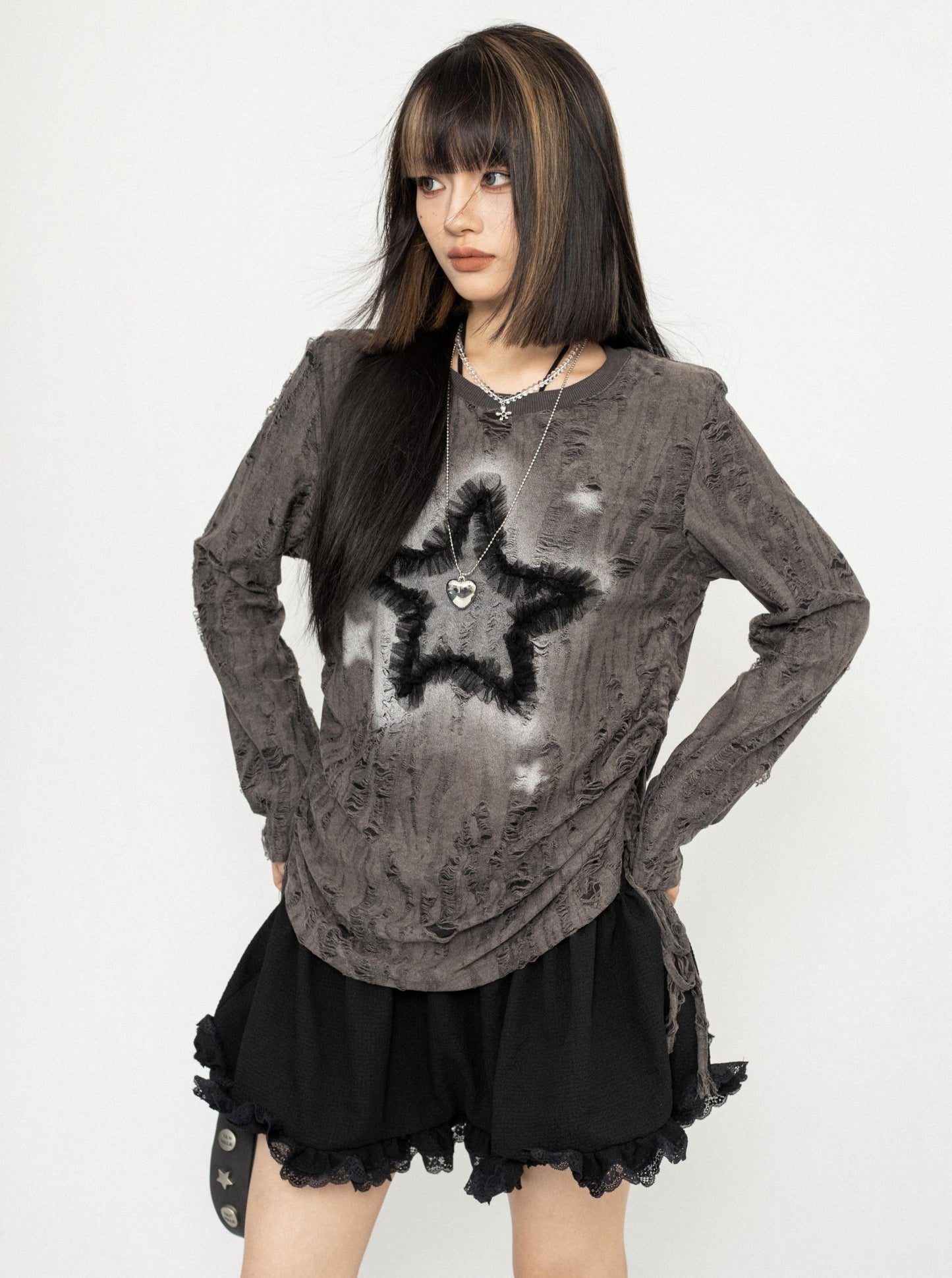 Loose Design Long Sleeve Top