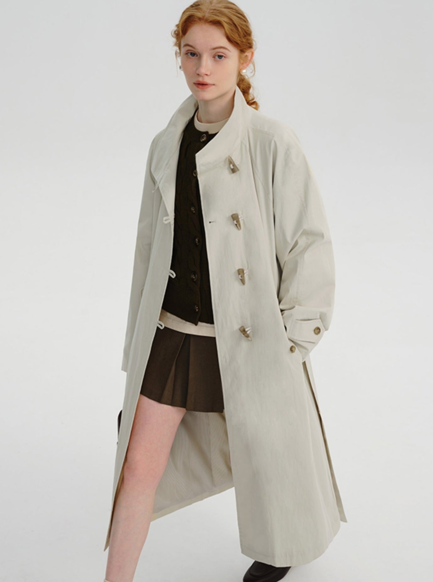 mid-length trench coat