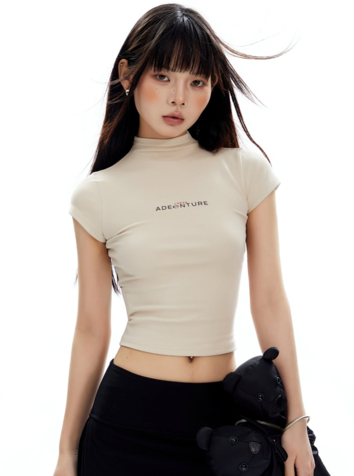 Mountain Babes Half-Turtleneck Crop Top