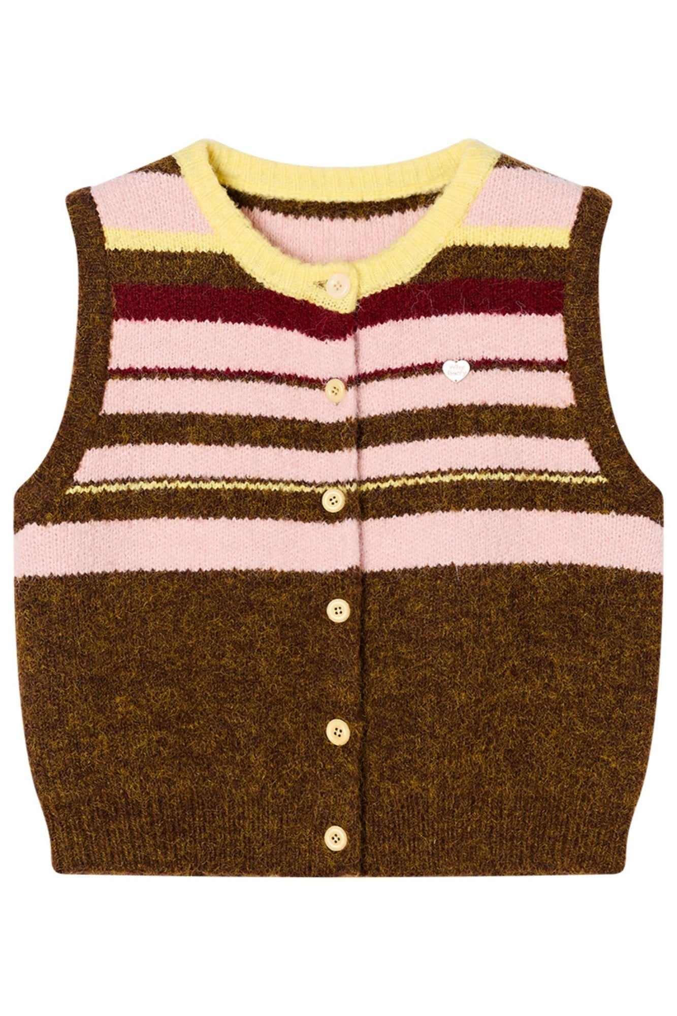 Gummy Striped Contrast Vest