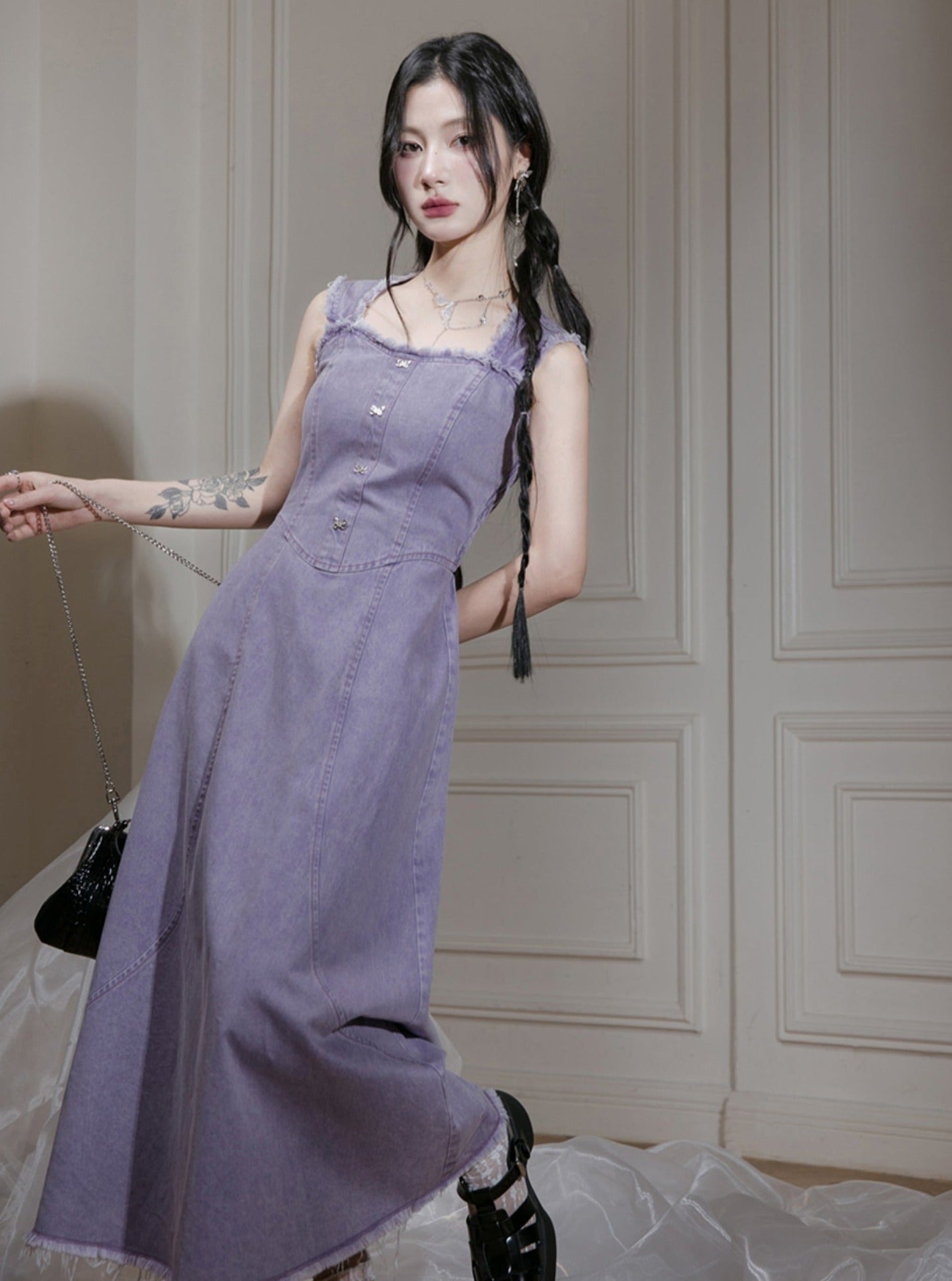 Lila Rose Denim Kleid