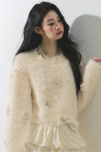 Soft Mohair Cropped Sweater