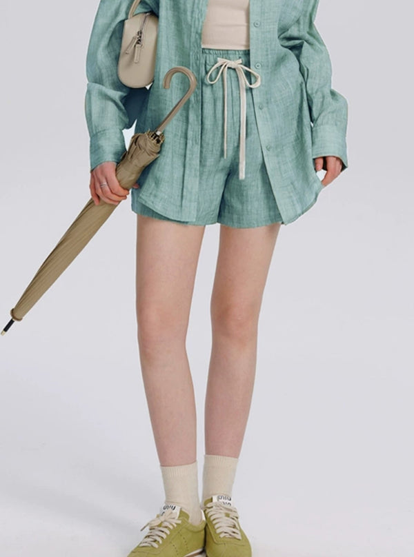 Ramie Tencel Sunscreen Shirt Set-Up