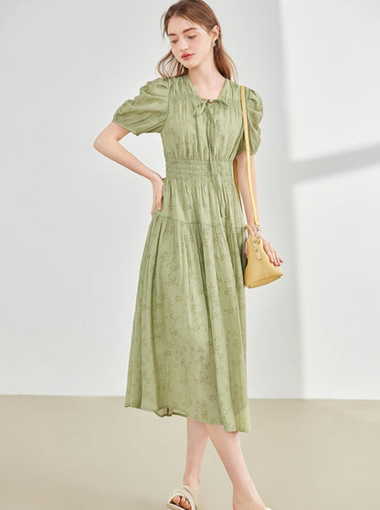 Puff Sleeve National Style Dress