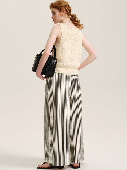 Loose Fit Retro Striped Slacks