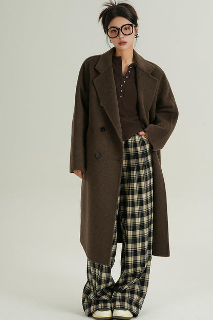 Double-Breasted Wool Suit Coat