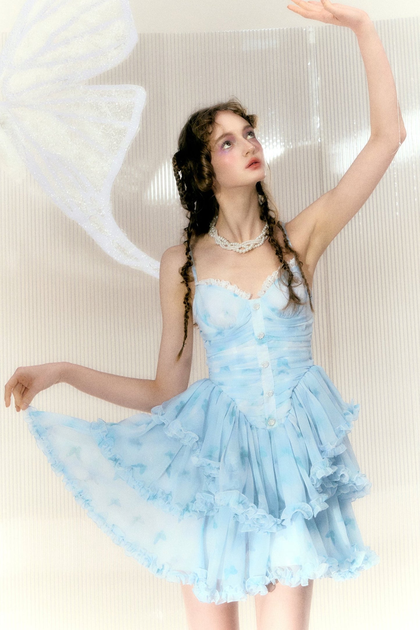 Dreamy Blue Butterfly Sundress