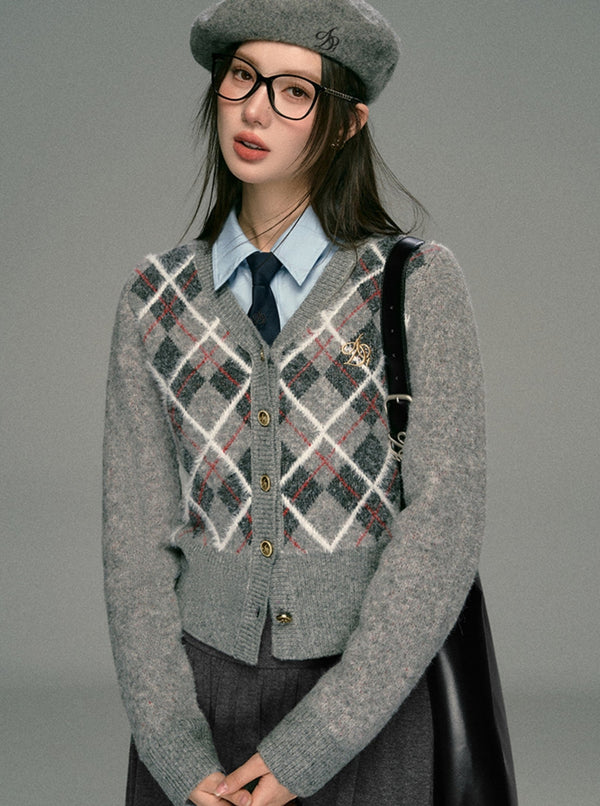 Original Vintage Quilted Knitted Cardigan Coat