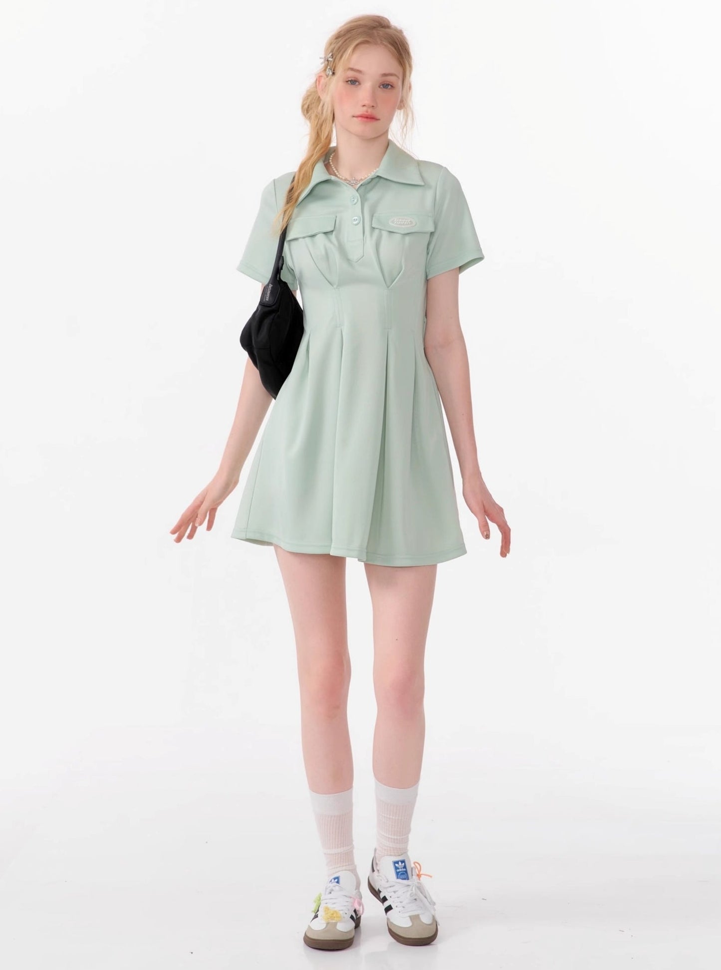 College Style Green Dress