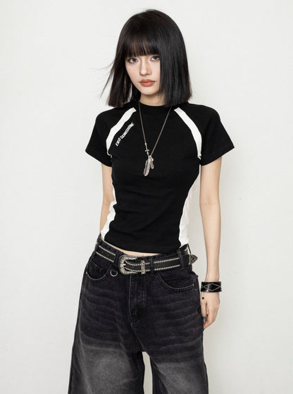 Black Slim Short Sleeve T-Shirt