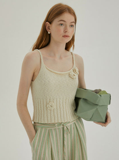 Vintage French Crochet Vest Top