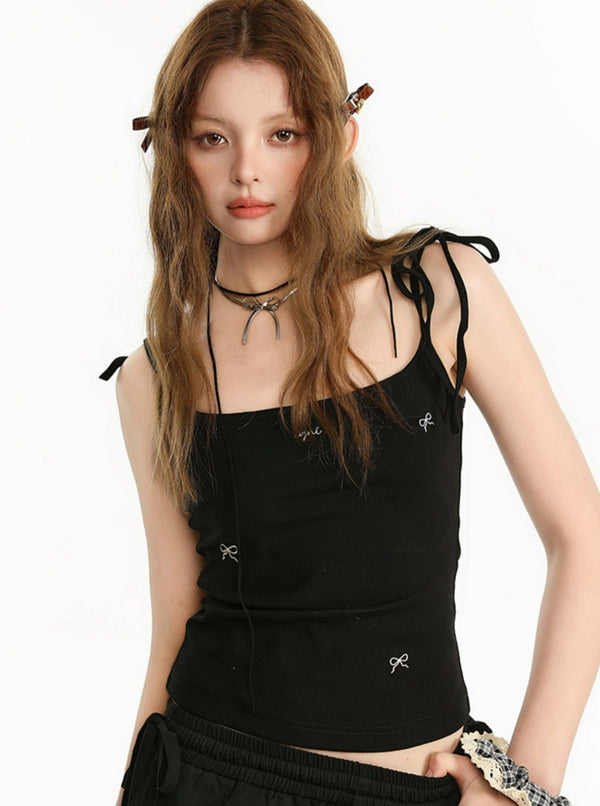 American Babes Black Bow Top