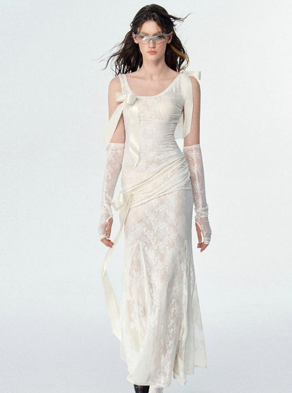 Heavy Industries Lace Stitched Slip Dress