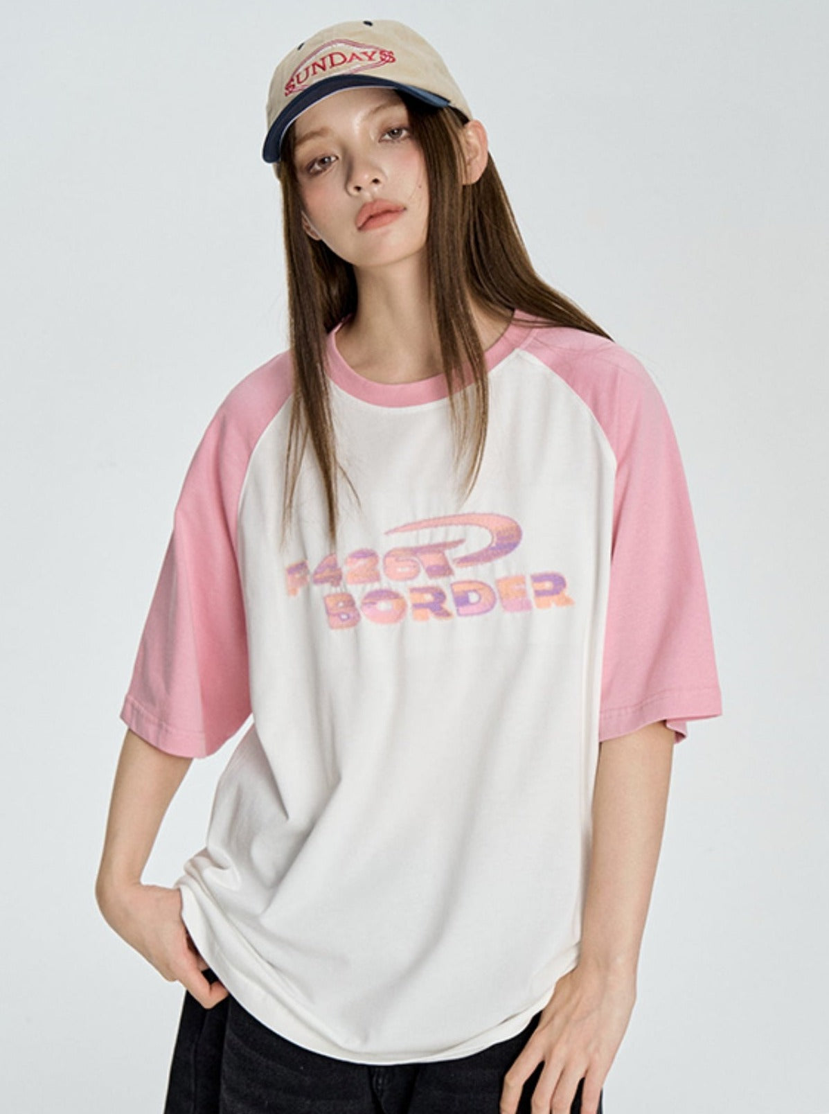 Embroidery Raglan T-Shirt