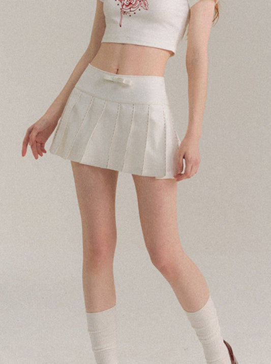 Milky Way A-Line White Short Skirt