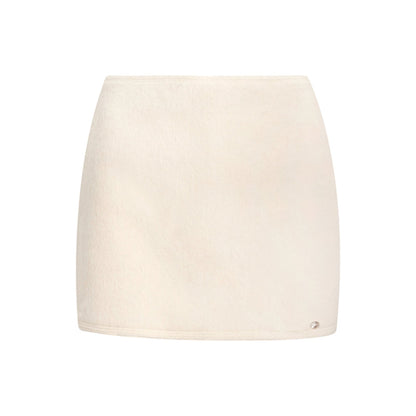 Cream Tweed A-Line Skirt