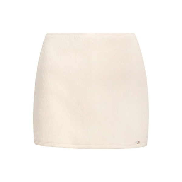 Cream Tweed A-Line Skirt
