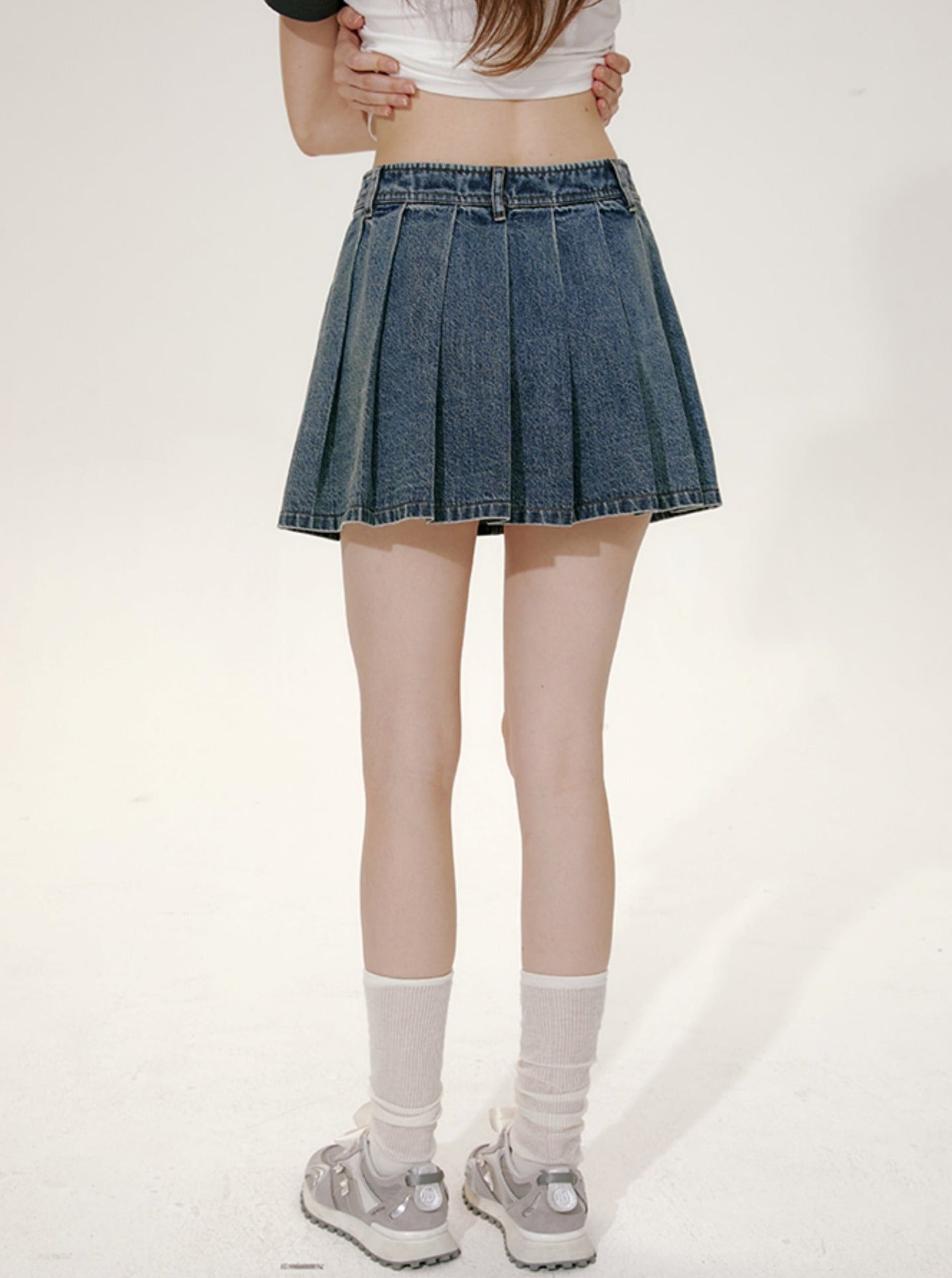 Retro A-line Wrapped Hip Short Skirt