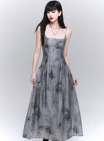 Chinese Gray Slip Dress