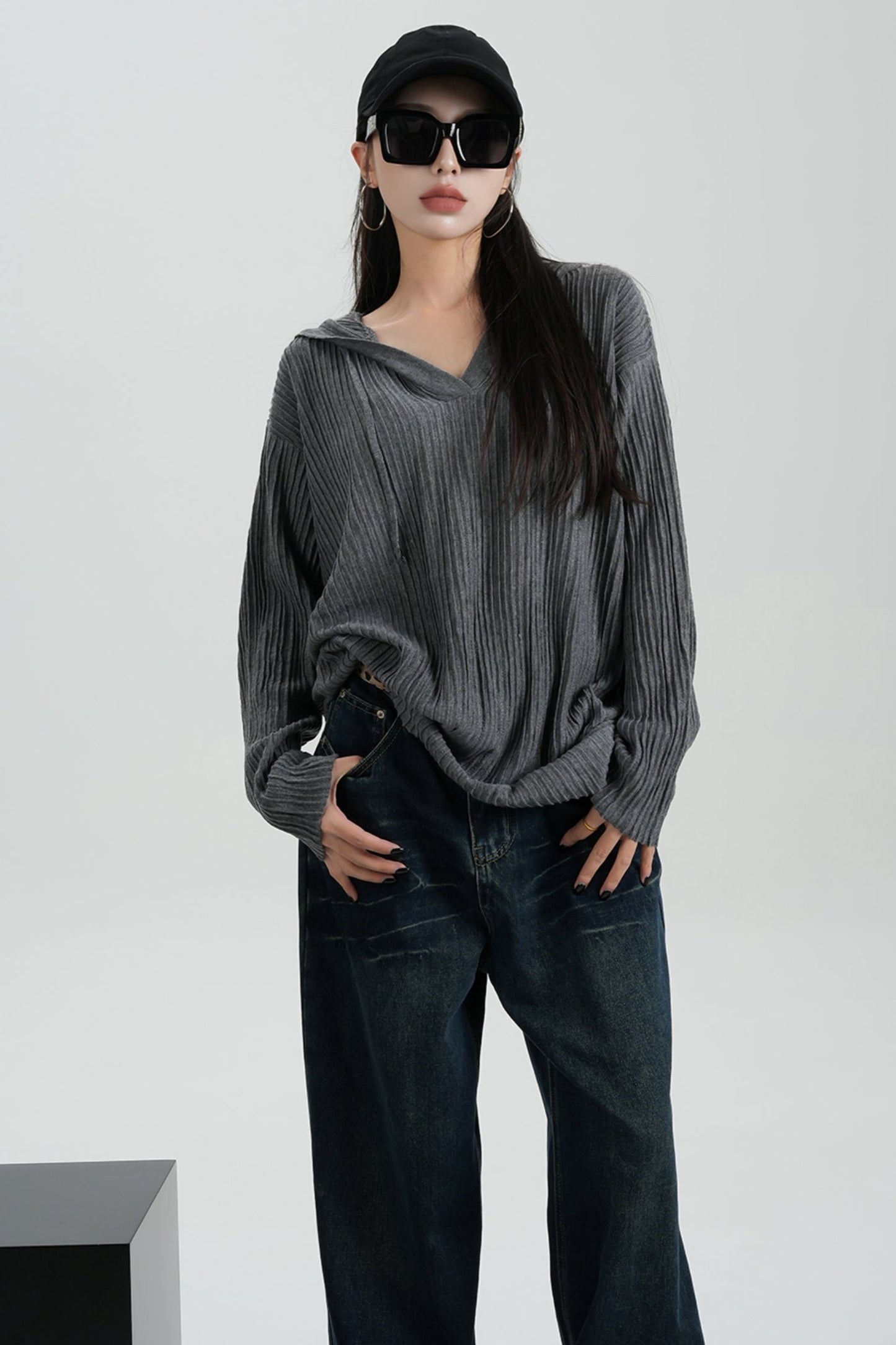 PULLOVER SWEATER LOOSE LONG SLEEVE TOP