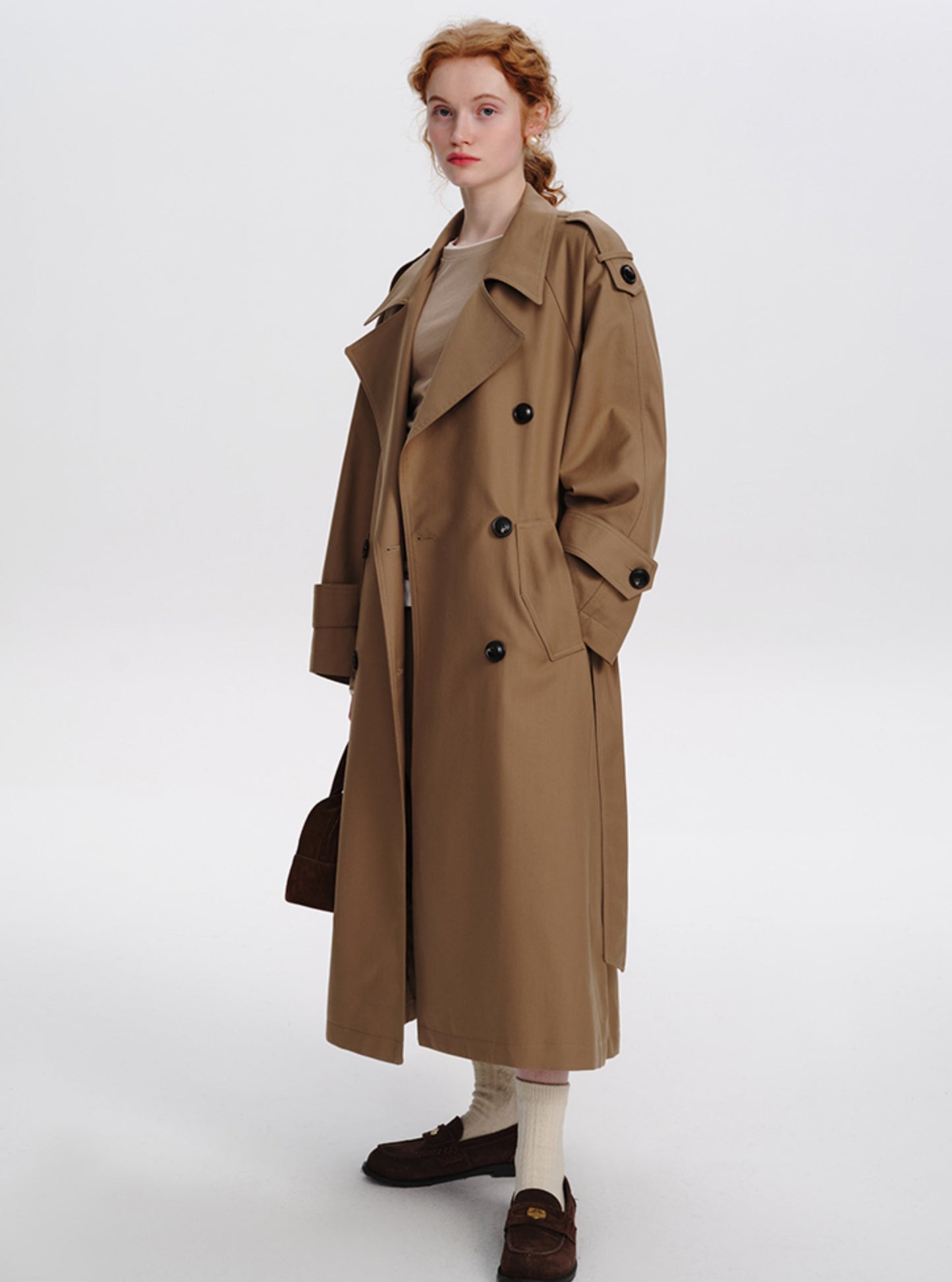 Temperament long loose over-the-knee coat