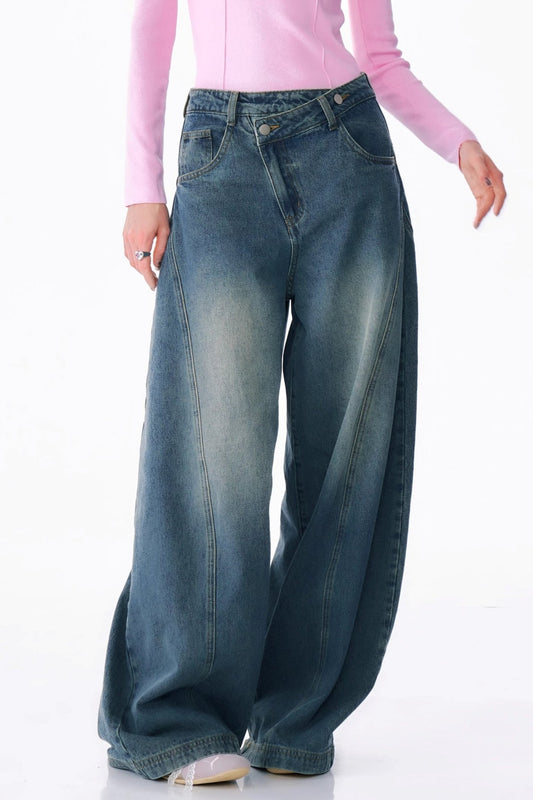 Retro Wash Blue High Waist Jeans